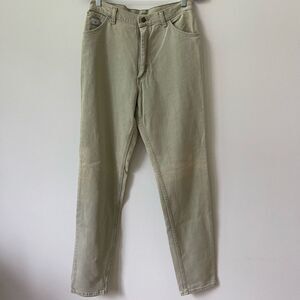 Wrangler Women's High Rise Tapered Faded Green Denim Jeans Size 28